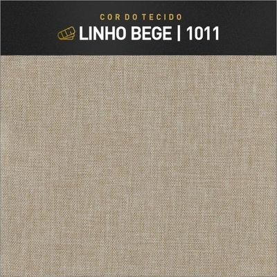 Recamier Banco Berlim Luxo Madeira Maciça Castellar Móbile Linho Bege Linho Bege