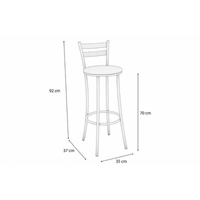 Banqueta Cozinha Jade 1b699br Aço 1 Un Branco/boucle Bege Fendi - Kappesberg