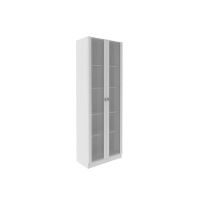 Armário Multiuso P/ área Serviço Am-3112 C/ 2 Portas C/ Vidro Branco - Tecno Mobili