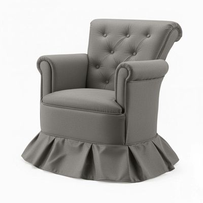 Poltrona Amamentação Quarto Bebê Confortável Descanso Sala Leitura Suede Cor:suede Cinza