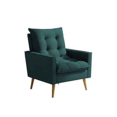 Poltrona Sala 92cm Design Elegante Ideal Para Decorar Seu Ambiente Ester Verde