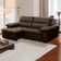 Sofa Retratil Reclinavel 2 Lugares 2,20m Crystal Veludo Marrom Lansofbr