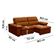 Sofa Retratil Reclinavel 2 Lugares 1,80m Crystal Veludo Laranjado Lansofbr
