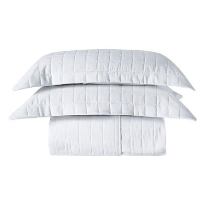 Kit Colcha Matelassê Percal 300 Fios Basic King 07 Peças 100% Poliéster - Branco Ethnic