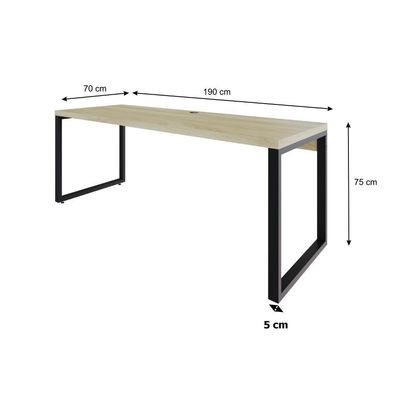 Mesa Presidente 190x70x75cm Yon - Ciliegio-est.preta Ciliegio-est.preta