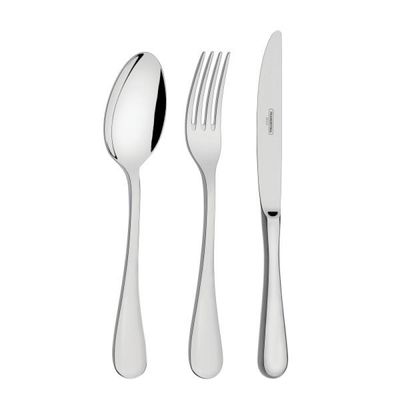 Faqueiro Tramontina Classic em Aço Inox com Facas de Mesa Forjadas Acabamento Brilho 24 Peças