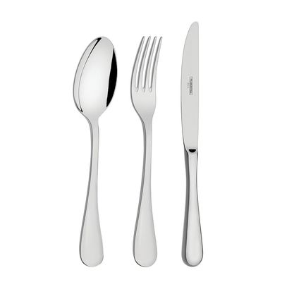 Faqueiro Tramontina Classic em Aço Inox com Facas de Mesa Forjadas Acabamento Brilho 24 Peças