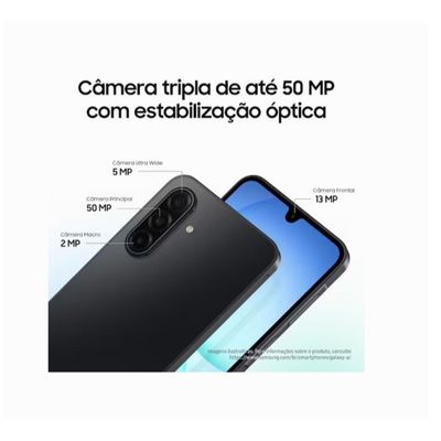 Smartphone Samsung Galaxy A17 5G 256GB 6,7 Super AMOLED Câmera Tripla 50MP IA Gemini Azul / Bivolt
