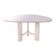 Mesa de Jantar Palheta Redonda Madeira Vidro 140CM Marrom Nogueira com Acabamento Laqueado