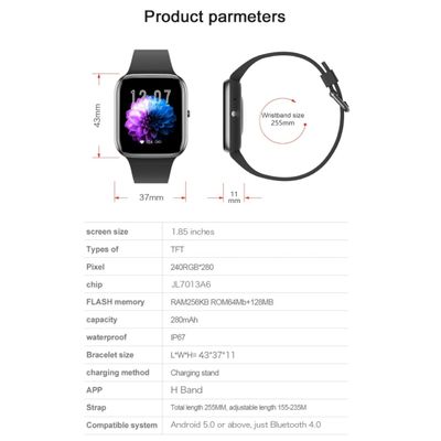 Relógio Inteligente SMARTCH JL7013A6 À Prova D'Água 40 / Rosa