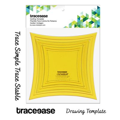 Conjunto de 3 Gabaritos para Acolchoamento de Almofadas, 8/10/13 cm, Modelos DIY para Costura e Patchwork - 6H - Traceease Amarelo