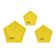 Conjunto de 3 Moldes/Estênceis de Pentágono para Quilting, Patchwork e Costura, 7,6/10,2/12,7 cm Faça Você Mesmo -ES - Traceease Amarelo