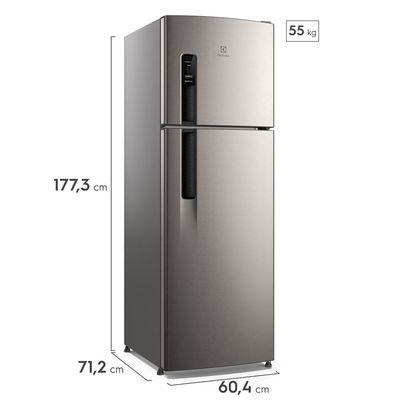 Geladeira Electrolux Frost Free 380L AutoSense Inverter Duplex Inox Look (IF41S) 220V