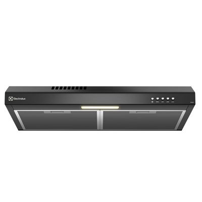 Depurador de Ar Electrolux 60cm Preto Alto Poder de Sucção, Luz LED e Filtragem Dupla (DE6SB) 127V
