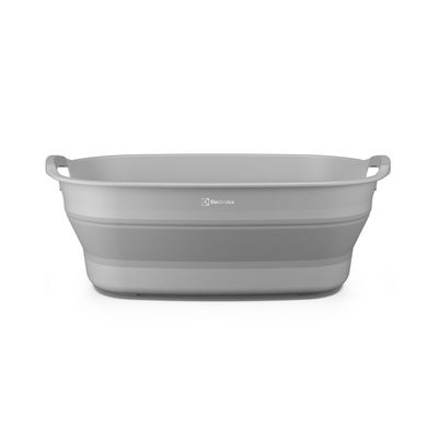 Cesto de Roupa Dobrável Electrolux 30L com Válvula de Água Cinza Cesto dobrável Cinza