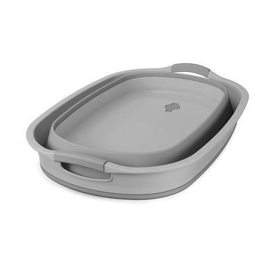 Cesto de Roupa Dobrável Electrolux 30L com Válvula de Água Cinza Cesto dobrável Cinza