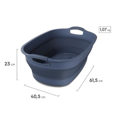 Cesto de Roupa Dobrável Electrolux 30L com Válvula de Água Azul Cesto dobrável Azul