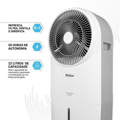 Climatizador De Ar Philco 22L 4 Em 1 100W PCL22A 110V