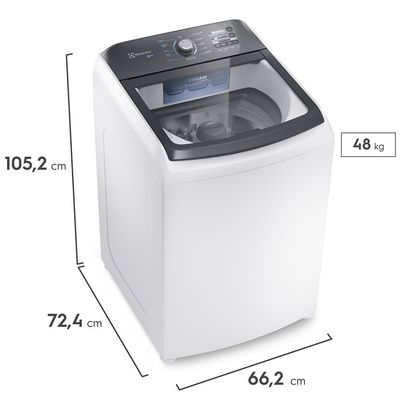 Máquina de Lavar LEE18 18 kg com Cesto Inox e Jet Clean Electrolux Branco / 110V