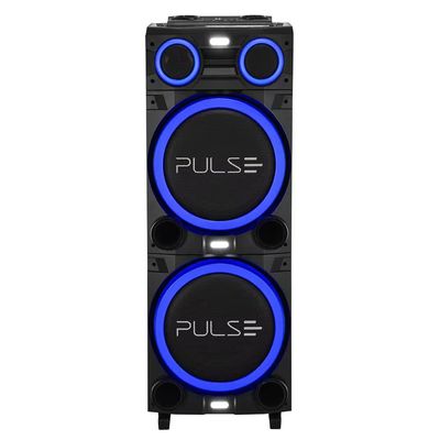 Caixa de Som Torre Multilaser Pulse Double SP156 Bluetooth 2700W RMS Luz LED Preto / Bivolt