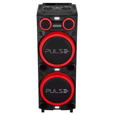 Caixa de Som Torre Multilaser Pulse Double SP156 Bluetooth 2700W RMS Luz LED Preto / Bivolt