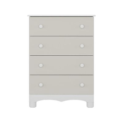 Cômoda Infantil 65cm Com 4 Gavetas Dengo Multimóveis Mp4409 Branco/off White Branco/off White