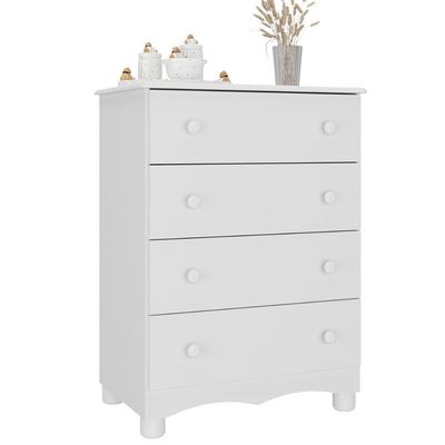 Cômoda Infantil 65cm Com 4 Gavetas Dengo Multimóveis Mp4409 Branco Branco