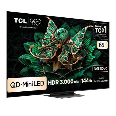 Smart TV 65 65C7K 4K QD-Mini Led 144Hz com Sistema Operacional Google TV TCL Preto / Bivolt