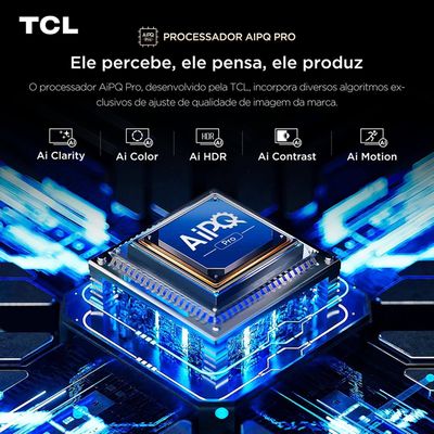 Smart TV 65 65C7K 4K QD-Mini Led 144Hz com Sistema Operacional Google TV TCL Preto / Bivolt
