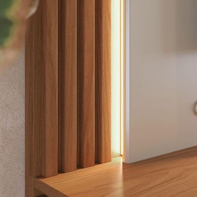 Home Suspenso Loa 2 Portas De Correr - Ssx Multicoisas Cor Off White Matte/freijo