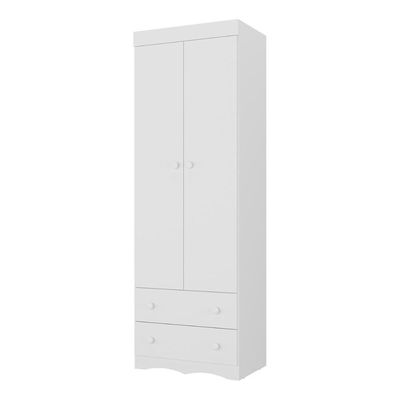 Guarda-roupa Infantil 62cm 2 Portas E 2 Gavetas Realeza Multimóveis Mp4451 Branco Branco