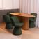 Kit 04 Cadeiras De Jantar Base Fixa Liz Linho Verde Musgo - Nexta Casa