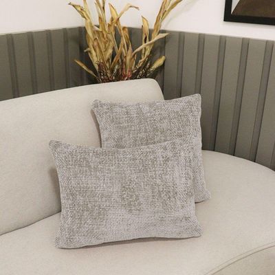 Kit 02 Almofadas Decorativas 30x45cm E 40x40cm Linhão Off White - Nexta Casa