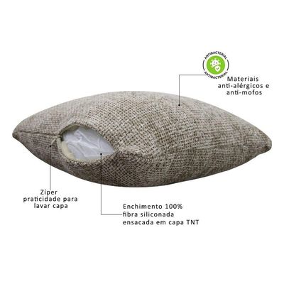 Kit 02 Almofadas Decorativas 30x45cm E 40x40cm Linhão Fendi - Nexta Casa