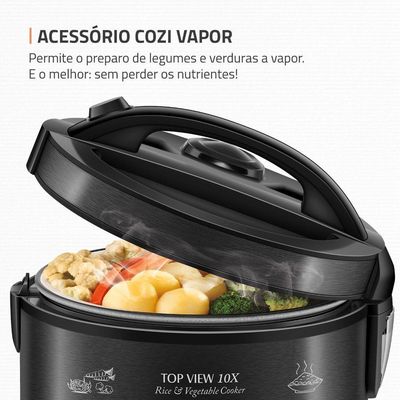 Panela Elétrica Top View 10x Mondial Black Inox 700W PE-30-10X 110V