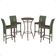 Mesa Bistrô E 4 Banquetas Roma Marrom Corda Estofado 9 Trama Verde
