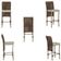Mesa Bistrô E 4 Banquetas Roma Fendi Corda Estofado 7 Trama Marrom