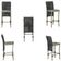 Mesa Bistrô E 4 Banquetas Roma Fendi Corda Estofado 5 Trama Preto