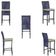 Mesa Bistrô E 2 Banquetas Roma Preta Corda Estofado 7 Trama Azul