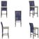 Mesa Bistrô E 2 Banquetas Roma Marrom Corda Estofado 7 Trama Azul