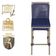 Mesa Bistrô 4 Banquetas Roma Fendi Corda Estofado 10 Trama Azul