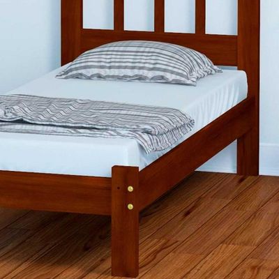 Cama Solteiro Madeira Maciça Reforçada Com Colchão