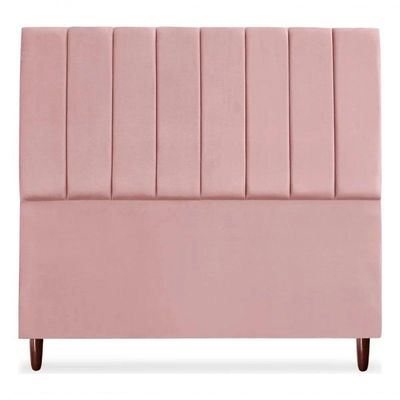 Cabeceira De Cama Box Carla Casal 140 Cm Suede Rosa Do Lar Móveis E Decoração
