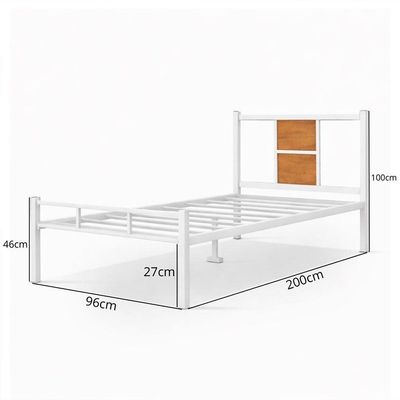 Cama Juvenil Solteiro Ravena Com Colchão Solteiro 88cm Klm Branco/canela