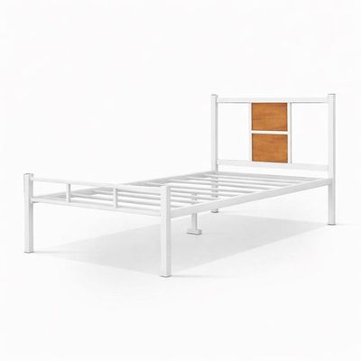 Cama Juvenil Solteiro Ravena Com Colchão Solteiro 88cm Klm Branco/canela