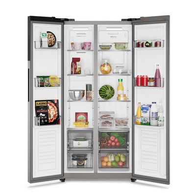 Geladeira Electrolux Frost Free Inverter 431L AutoSense Bivolt Side by Side Cor Inox Look (ES40S) Bivolt
