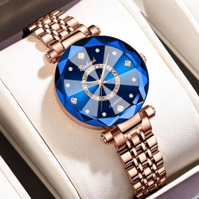Relógio Feminino Luxo Ouro Rosé Binbond Diamante