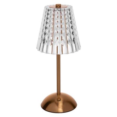 Luminária De Mesa Led 3 Tons Usb Leumina Dourada Wolff
