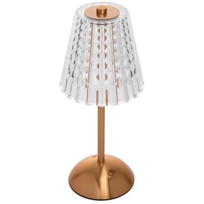 Luminária De Mesa Led 3 Tons Usb Leumina Dourada Wolff