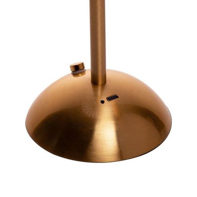 Luminária De Mesa Led 3 Tons Usb Leumina Dourada Wolff
